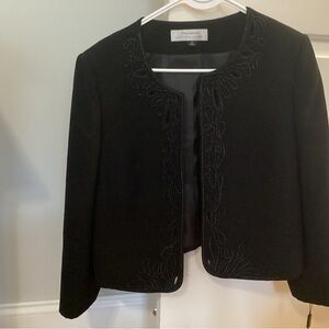 Tahari Black Women's Blazer with Embroidery